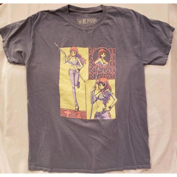 Ripple Junction One Piece Nami T-Shirt Light Purple Size LG 100% Cotton - Picture 1 of 5
